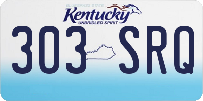 KY license plate 303SRQ