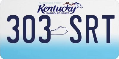 KY license plate 303SRT