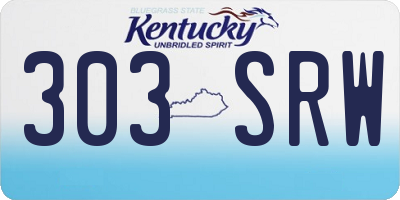 KY license plate 303SRW