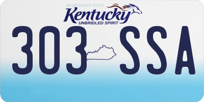 KY license plate 303SSA