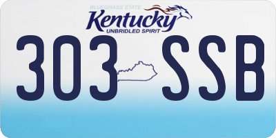KY license plate 303SSB