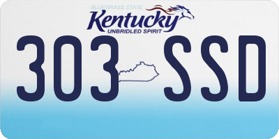 KY license plate 303SSD