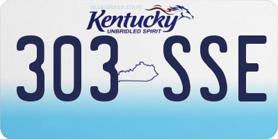 KY license plate 303SSE