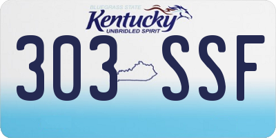 KY license plate 303SSF