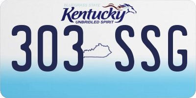 KY license plate 303SSG
