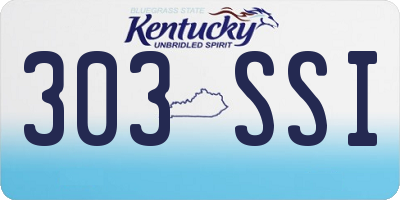 KY license plate 303SSI