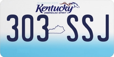 KY license plate 303SSJ