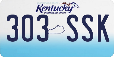 KY license plate 303SSK