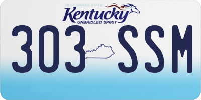 KY license plate 303SSM