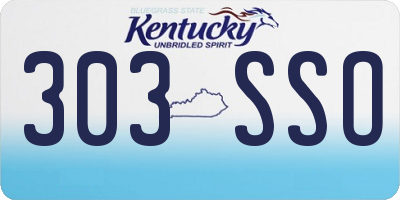 KY license plate 303SSO