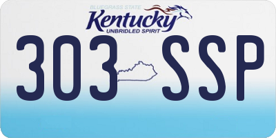 KY license plate 303SSP