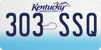 KY license plate 303SSQ