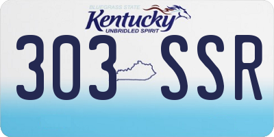 KY license plate 303SSR