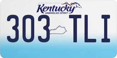 KY license plate 303TLI