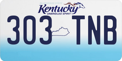 KY license plate 303TNB