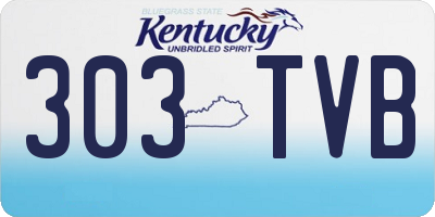 KY license plate 303TVB