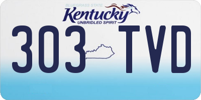 KY license plate 303TVD