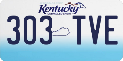 KY license plate 303TVE