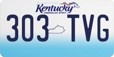 KY license plate 303TVG