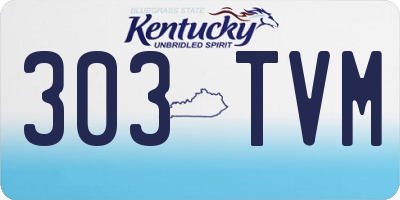 KY license plate 303TVM
