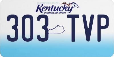 KY license plate 303TVP