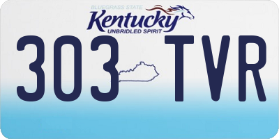 KY license plate 303TVR
