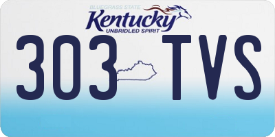 KY license plate 303TVS