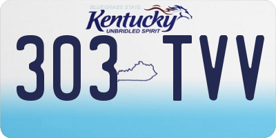 KY license plate 303TVV