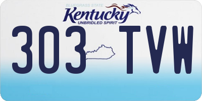 KY license plate 303TVW