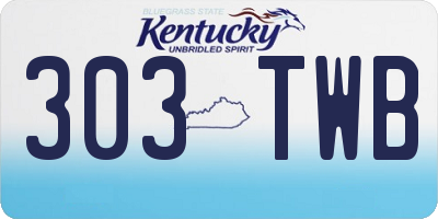 KY license plate 303TWB