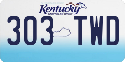 KY license plate 303TWD