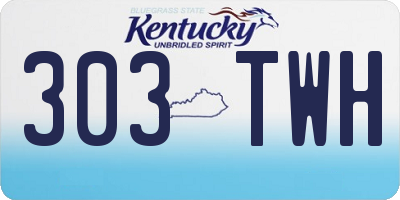 KY license plate 303TWH
