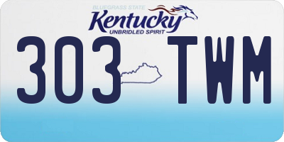 KY license plate 303TWM