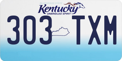 KY license plate 303TXM