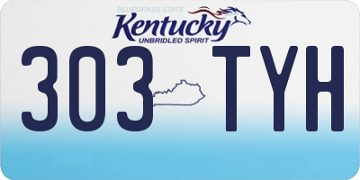 KY license plate 303TYH