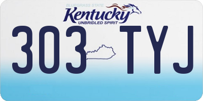 KY license plate 303TYJ