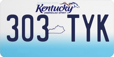 KY license plate 303TYK