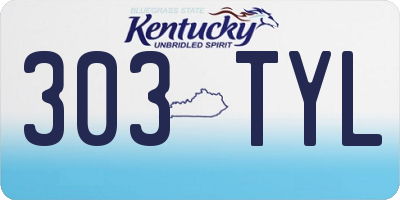 KY license plate 303TYL