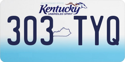KY license plate 303TYQ
