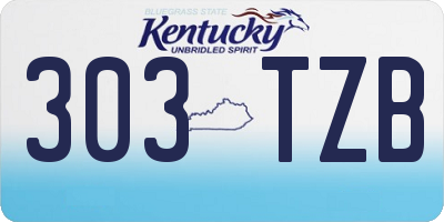 KY license plate 303TZB