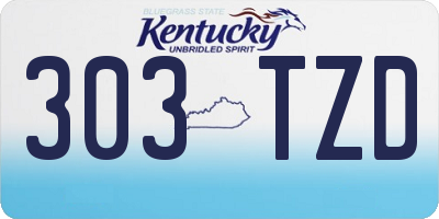 KY license plate 303TZD