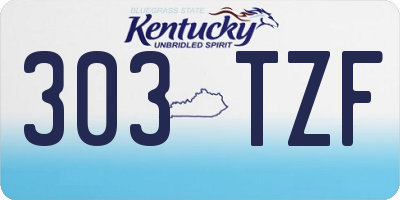 KY license plate 303TZF