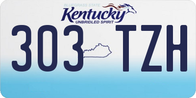 KY license plate 303TZH