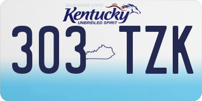 KY license plate 303TZK