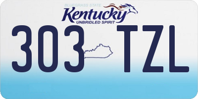 KY license plate 303TZL