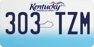 KY license plate 303TZM