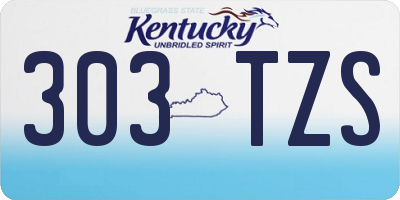 KY license plate 303TZS