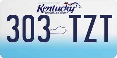 KY license plate 303TZT