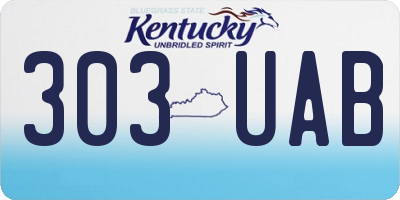 KY license plate 303UAB