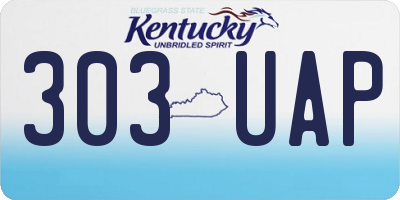 KY license plate 303UAP